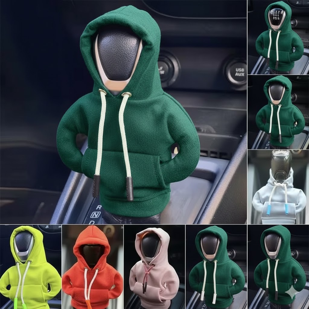 غطاء ناقل الحركة (فتيس) بتصميم هودي  – لمسة أناقة وراحة لسيارتك - لون أسود